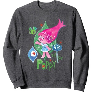 image:imageTrolls Poppy Sketch SweatshirtDark Heather Grey