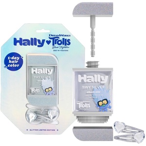 image:imageHally x Trolls Band Together  1Day Hair Color for Kids  Tiny Silver Hair Dye  No Mess  Hair Accessories for Girls amp Boys  Trolls Makeup  Trolls Movie Merch