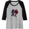image:imageTrolls World Tour  Branch and Poppy Float Raglan Baseball TeeBlackAthletic Heather