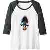 image:imageTrolls World Tour  Branch and Pumpkin Raglan Baseball TeeDark Heather GreyWhite