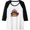 image:imageTrolls World Tour  Gimme A Treat Raglan Baseball TeeBlackWhite