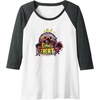 image:imageTrolls World Tour  Gimme A Treat Raglan Baseball TeeDark Heather GreyWhite