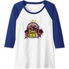 image:imageTrolls World Tour  Gimme A Treat Raglan Baseball TeeRoyal BlueWhite