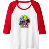 image:imageTrolls World Tour  Happy Trolloween Raglan Baseball TeeRedWhite