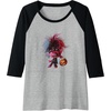 image:imageTrolls World Tour  Poppy amp Pumpkin Raglan Baseball TeeBlackAthletic Heather