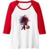 image:imageTrolls World Tour  Poppy amp Pumpkin Raglan Baseball TeeRedWhite