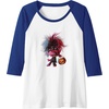 image:imageTrolls World Tour  Poppy amp Pumpkin Raglan Baseball TeeRoyal BlueWhite