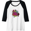 image:imageTrolls World Tour  RockO Queens Raglan Baseball TeeBlackWhite