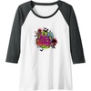 image:imageTrolls World Tour  RockO Queens Raglan Baseball TeeDark Heather GreyWhite