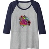 image:imageTrolls World Tour  RockO Queens Raglan Baseball TeeNavy BlueAthletic Heather