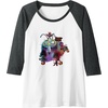 image:imageTrolls World Tour  Trolls World Tour  Troll Or Treat Raglan Baseball TeeDark Heather GreyWhite