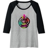image:imageTrolls World Travel  Schlechter Schreckentag Raglan Baseball TeeBlackAthletic Heather