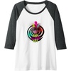 image:imageTrolls World Travel  Schlechter Schreckentag Raglan Baseball TeeDark Heather GreyWhite