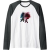 image:imageTrolls World Tour  Branch and Poppy Float Raglan Baseball TeeDark Heather GreyWhite