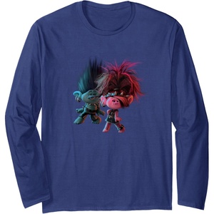 image:imageTrolls World Tour  Branch and Poppy Float Long Sleeve TShirtNavy Blue