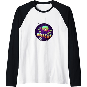 image:imageTrolls World Tour  EEEEE Raglan Baseball TeeBlackWhite