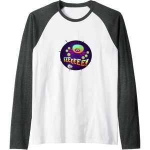 image:imageTrolls World Tour  EEEEE Raglan Baseball TeeDark Heather GreyWhite