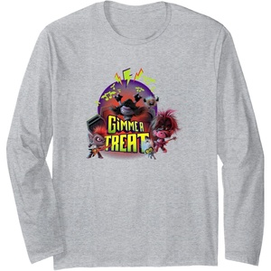 image:imageTrolls World Tour  Gimme A Treat Long Sleeve TShirtHeather Grey