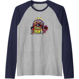 image:imageTrolls World Tour  Gimme A Treat Raglan Baseball TeeNavy BlueAthletic Heather