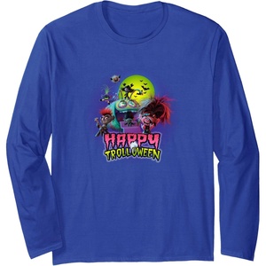 image:imageTrolls World Tour  Happy Trolloween Long Sleeve TShirtRoyal Blue