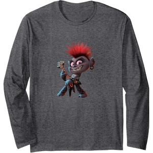 image:imageTrolls World Tour  Queen Barb Long Sleeve TShirtDark Heather Grey
