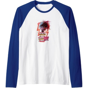 image:imageTrolls World Tour  Rock ZomBAE Raglan Baseball TeeRoyal BlueWhite