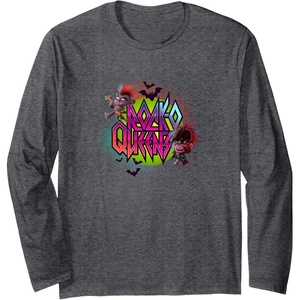 image:imageTrolls World Tour  RockO Queens Long Sleeve TShirtDark Heather Grey