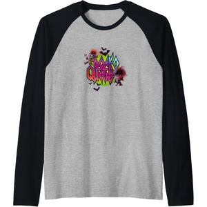image:imageTrolls World Tour  RockO Queens Raglan Baseball TeeBlackAthletic Heather