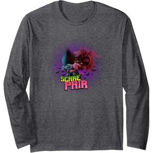 image:imageTrolls World Tour  Scary Pair Long Sleeve TShirtDark Heather Grey