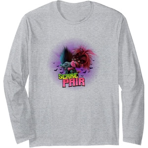 image:imageTrolls World Tour  Scary Pair Long Sleeve TShirtHeather Grey