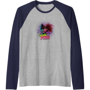 image:imageTrolls World Tour  Scary Pair Raglan Baseball TeeNavy BlueAthletic Heather