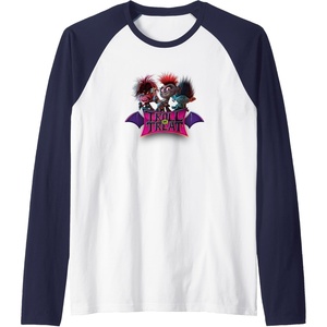 image:imageTrolls World Tour  Troll Or Treat Raglan Baseball TeeNavy BlueWhite