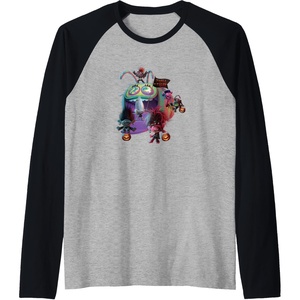 image:imageTrolls World Tour  Trolls World Tour  Troll Or Treat Raglan Baseball TeeBlackAthletic Heather