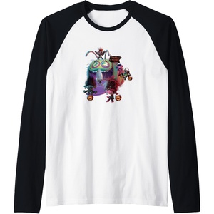 image:imageTrolls World Tour  Trolls World Tour  Troll Or Treat Raglan Baseball TeeBlackWhite