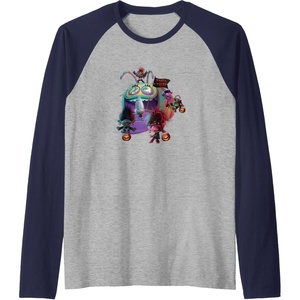 image:imageTrolls World Tour  Trolls World Tour  Troll Or Treat Raglan Baseball TeeNavy BlueAthletic Heather