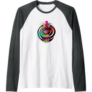 image:imageTrolls World Travel  Schlechter Schreckentag Raglan Baseball TeeDark Heather GreyWhite